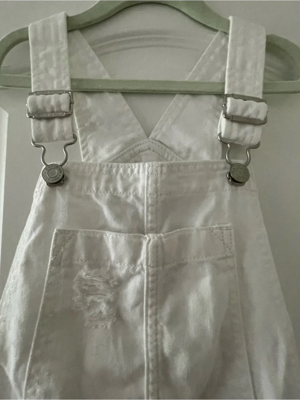 GAP White Cargo Overalls Pants